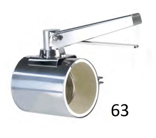 Mungitura - Impianto di mungitura - Mungitrice - 9010111 - Manual Gate Valve Welded D63 - Linea latte - Unità terminali HD